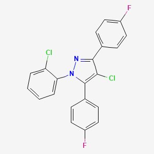 4-chloro-1-(2-chlorophenyl)-3,5-bis(4-fluorophenyl)-1H-pyrazole