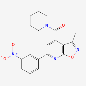 [3-Methyl-6-(3-nitrophenyl)[1,2]oxazolo[5,4-b]pyridin-4-yl](piperidin-1-yl)methanone