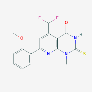 5-(difluoromethyl)-7-(2-methoxyphenyl)-1-methyl-2-sulfanylpyrido[2,3-d]pyrimidin-4(1H)-one