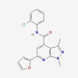 N-(2-chlorophenyl)-6-(furan-2-yl)-1,3-dimethyl-1H-pyrazolo[3,4-b]pyridine-4-carboxamide