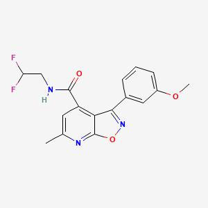 N-(2,2-difluoroethyl)-3-(3-methoxyphenyl)-6-methyl[1,2]oxazolo[5,4-b]pyridine-4-carboxamide