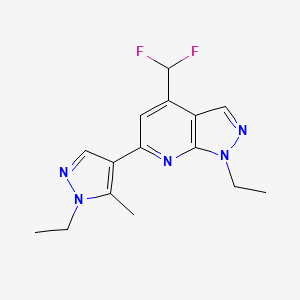 4-(difluoromethyl)-1-ethyl-6-(1-ethyl-5-methyl-1H-pyrazol-4-yl)-1H-pyrazolo[3,4-b]pyridine