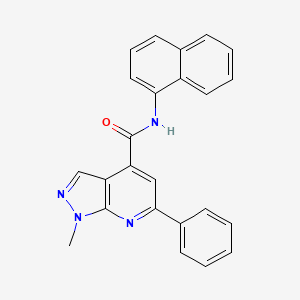 1-methyl-N-(naphthalen-1-yl)-6-phenyl-1H-pyrazolo[3,4-b]pyridine-4-carboxamide