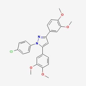 1-(4-chlorophenyl)-3,5-bis(3,4-dimethoxyphenyl)-1H-pyrazole