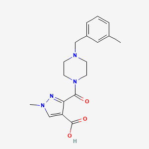 1-methyl-3-{[4-(3-methylbenzyl)piperazin-1-yl]carbonyl}-1H-pyrazole-4-carboxylic acid