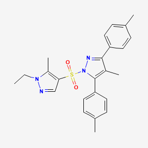 1-[(1-ethyl-5-methyl-1H-pyrazol-4-yl)sulfonyl]-4-methyl-3,5-bis(4-methylphenyl)-1H-pyrazole