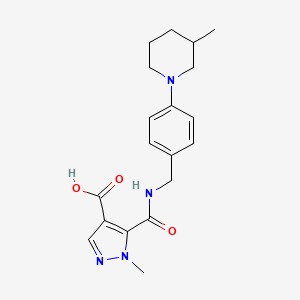 1-methyl-5-{[4-(3-methylpiperidin-1-yl)benzyl]carbamoyl}-1H-pyrazole-4-carboxylic acid