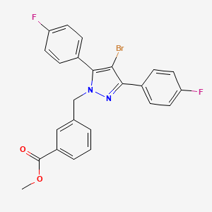 methyl 3-{[4-bromo-3,5-bis(4-fluorophenyl)-1H-pyrazol-1-yl]methyl}benzoate