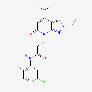 N-(5-chloro-2-methylphenyl)-3-[4-(difluoromethyl)-2-ethyl-6-oxo-2,6-dihydro-7H-pyrazolo[3,4-b]pyridin-7-yl]propanamide