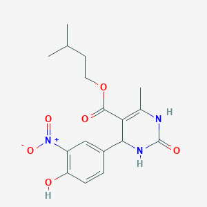 3-Methylbutyl 4-(4-hydroxy-3-nitrophenyl)-6-methyl-2-oxo-1,2,3,4-tetrahydropyrimidine-5-carboxylate