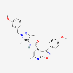 N-[1-(3-methoxybenzyl)-3,5-dimethyl-1H-pyrazol-4-yl]-3-(4-methoxyphenyl)-6-methyl[1,2]oxazolo[5,4-b]pyridine-4-carboxamide