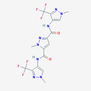 1-methyl-N,N'-bis[1-methyl-3-(trifluoromethyl)-1H-pyrazol-4-yl]-1H-pyrazole-3,5-dicarboxamide