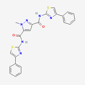 1-methyl-N,N'-bis(4-phenyl-1,3-thiazol-2-yl)-1H-pyrazole-3,5-dicarboxamide