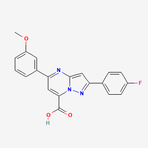 2-(4-Fluorophenyl)-5-(3-methoxyphenyl)pyrazolo[1,5-a]pyrimidine-7-carboxylic acid