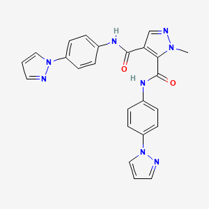 1-methyl-N,N'-bis[4-(1H-pyrazol-1-yl)phenyl]-1H-pyrazole-4,5-dicarboxamide