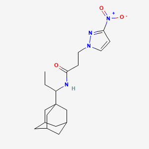 N~1~-[1-(1-Adamantyl)propyl]-3-(3-nitro-1H-pyrazol-1-YL)propanamide