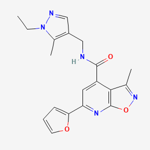 N-[(1-ethyl-5-methyl-1H-pyrazol-4-yl)methyl]-6-(furan-2-yl)-3-methyl[1,2]oxazolo[5,4-b]pyridine-4-carboxamide