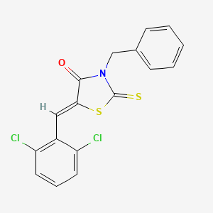 (5Z)-3-benzyl-5-(2,6-dichlorobenzylidene)-2-thioxo-1,3-thiazolidin-4-one