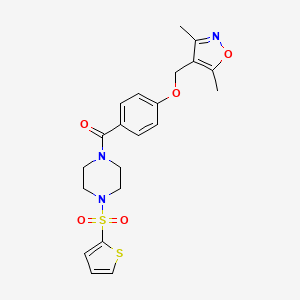 {4-[(3,5-Dimethyl-1,2-oxazol-4-yl)methoxy]phenyl}[4-(thiophen-2-ylsulfonyl)piperazin-1-yl]methanone