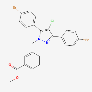 methyl 3-{[3,5-bis(4-bromophenyl)-4-chloro-1H-pyrazol-1-yl]methyl}benzoate