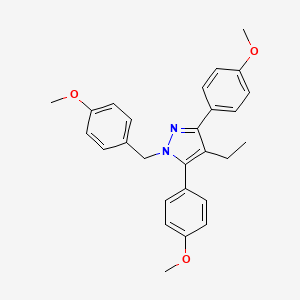 4-ethyl-1-(4-methoxybenzyl)-3,5-bis(4-methoxyphenyl)-1H-pyrazole