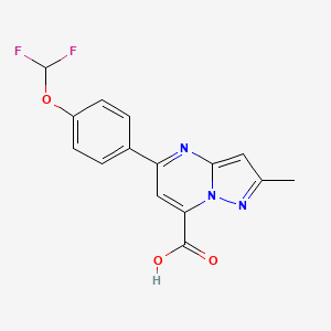 5-[4-(Difluoromethoxy)phenyl]-2-methylpyrazolo[1,5-a]pyrimidine-7-carboxylic acid