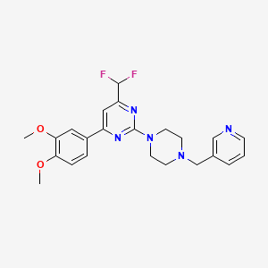 4-(Difluoromethyl)-6-(3,4-dimethoxyphenyl)-2-[4-(pyridin-3-ylmethyl)piperazin-1-yl]pyrimidine