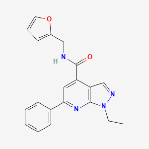 1-ethyl-N-(furan-2-ylmethyl)-6-phenyl-1H-pyrazolo[3,4-b]pyridine-4-carboxamide