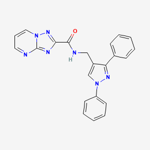 N-[(1,3-diphenyl-1H-pyrazol-4-yl)methyl][1,2,4]triazolo[1,5-a]pyrimidine-2-carboxamide