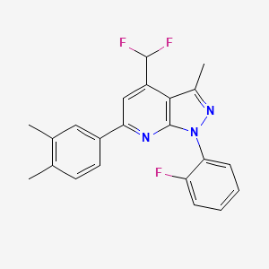 4-(difluoromethyl)-6-(3,4-dimethylphenyl)-1-(2-fluorophenyl)-3-methyl-1H-pyrazolo[3,4-b]pyridine