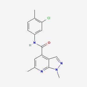 N-(3-chloro-4-methylphenyl)-1,6-dimethyl-1H-pyrazolo[3,4-b]pyridine-4-carboxamide