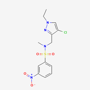 N-[(4-chloro-1-ethyl-1H-pyrazol-3-yl)methyl]-N-methyl-3-nitrobenzenesulfonamide