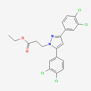 ethyl 3-[3,5-bis(3,4-dichlorophenyl)-1H-pyrazol-1-yl]propanoate