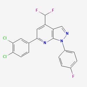 6-(3,4-dichlorophenyl)-4-(difluoromethyl)-1-(4-fluorophenyl)-1H-pyrazolo[3,4-b]pyridine