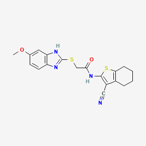 N-(3-cyano-4,5,6,7-tetrahydro-1-benzothiophen-2-yl)-2-[(5-methoxy-1H-benzimidazol-2-yl)sulfanyl]acetamide