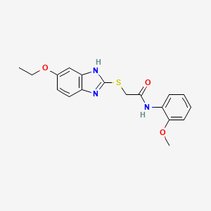 2-[(5-ethoxy-1H-benzimidazol-2-yl)sulfanyl]-N-(2-methoxyphenyl)acetamide