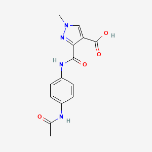 3-{[4-(acetylamino)phenyl]carbamoyl}-1-methyl-1H-pyrazole-4-carboxylic acid