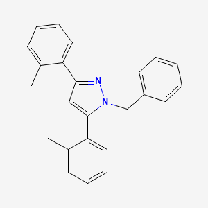 molecular formula C24H22N2 B10914829 1-benzyl-3,5-bis(2-methylphenyl)-1H-pyrazole 