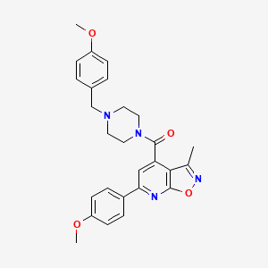 [4-(4-Methoxybenzyl)piperazin-1-yl][6-(4-methoxyphenyl)-3-methyl[1,2]oxazolo[5,4-b]pyridin-4-yl]methanone