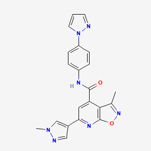 3-methyl-6-(1-methyl-1H-pyrazol-4-yl)-N-[4-(1H-pyrazol-1-yl)phenyl][1,2]oxazolo[5,4-b]pyridine-4-carboxamide