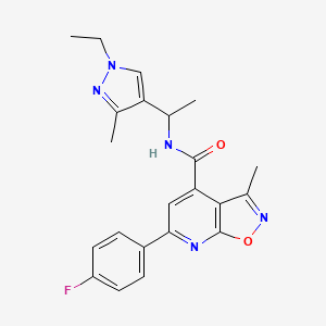 N-[1-(1-ethyl-3-methyl-1H-pyrazol-4-yl)ethyl]-6-(4-fluorophenyl)-3-methyl[1,2]oxazolo[5,4-b]pyridine-4-carboxamide