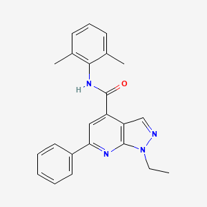 molecular formula C23H22N4O B10914923 N-(2,6-dimethylphenyl)-1-ethyl-6-phenyl-1H-pyrazolo[3,4-b]pyridine-4-carboxamide 