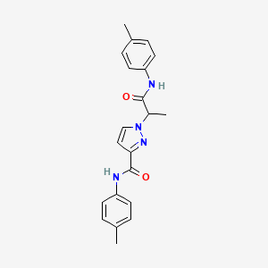 N-(4-methylphenyl)-1-{1-[(4-methylphenyl)amino]-1-oxopropan-2-yl}-1H-pyrazole-3-carboxamide