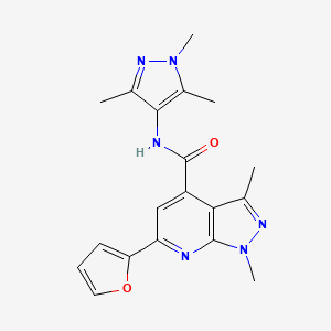 6-(furan-2-yl)-1,3-dimethyl-N-(1,3,5-trimethyl-1H-pyrazol-4-yl)-1H-pyrazolo[3,4-b]pyridine-4-carboxamide