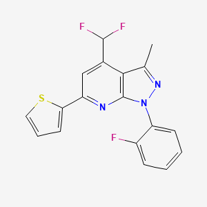 4-(difluoromethyl)-1-(2-fluorophenyl)-3-methyl-6-(thiophen-2-yl)-1H-pyrazolo[3,4-b]pyridine