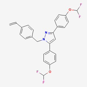 3,5-bis[4-(difluoromethoxy)phenyl]-1-(4-ethenylbenzyl)-1H-pyrazole