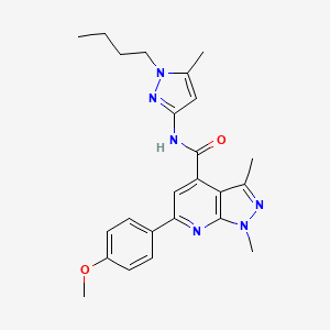 N-(1-butyl-5-methyl-1H-pyrazol-3-yl)-6-(4-methoxyphenyl)-1,3-dimethyl-1H-pyrazolo[3,4-b]pyridine-4-carboxamide