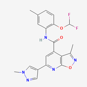 N-[2-(difluoromethoxy)-5-methylphenyl]-3-methyl-6-(1-methyl-1H-pyrazol-4-yl)[1,2]oxazolo[5,4-b]pyridine-4-carboxamide