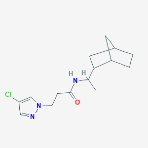 N-[1-(bicyclo[2.2.1]hept-2-yl)ethyl]-3-(4-chloro-1H-pyrazol-1-yl)propanamide