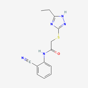 N-(2-cyanophenyl)-2-[(5-ethyl-4H-1,2,4-triazol-3-yl)sulfanyl]acetamide